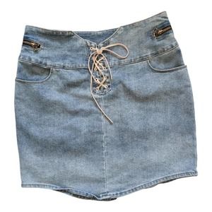 Venus Blue Jean Y2K inspired Mini Skirt